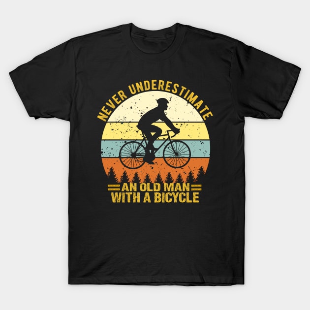 Never Underestimate an old man with a bicycle T-Shirt by semsim